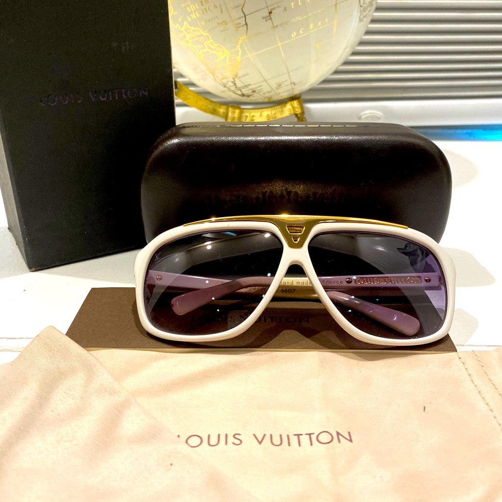Louis Vuitton Millionaire Evidence Designer Sunglasses Shades Z0351w White/Gold